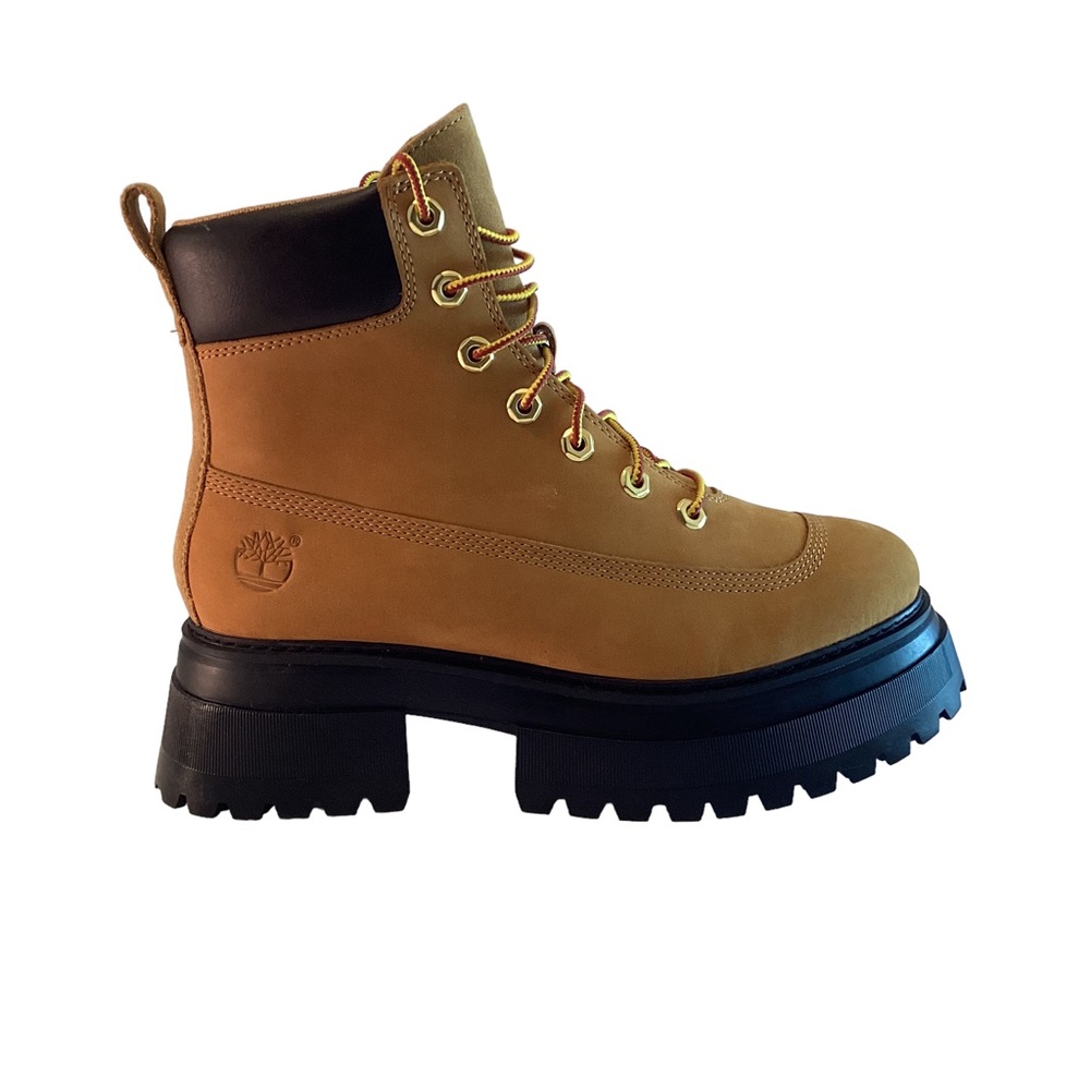 Timberland Boots Wheat Sky Platform Chunky Boots Lace Up Women's 8.5